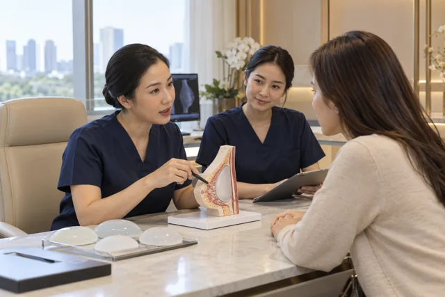Illustrative scene of breast surgery