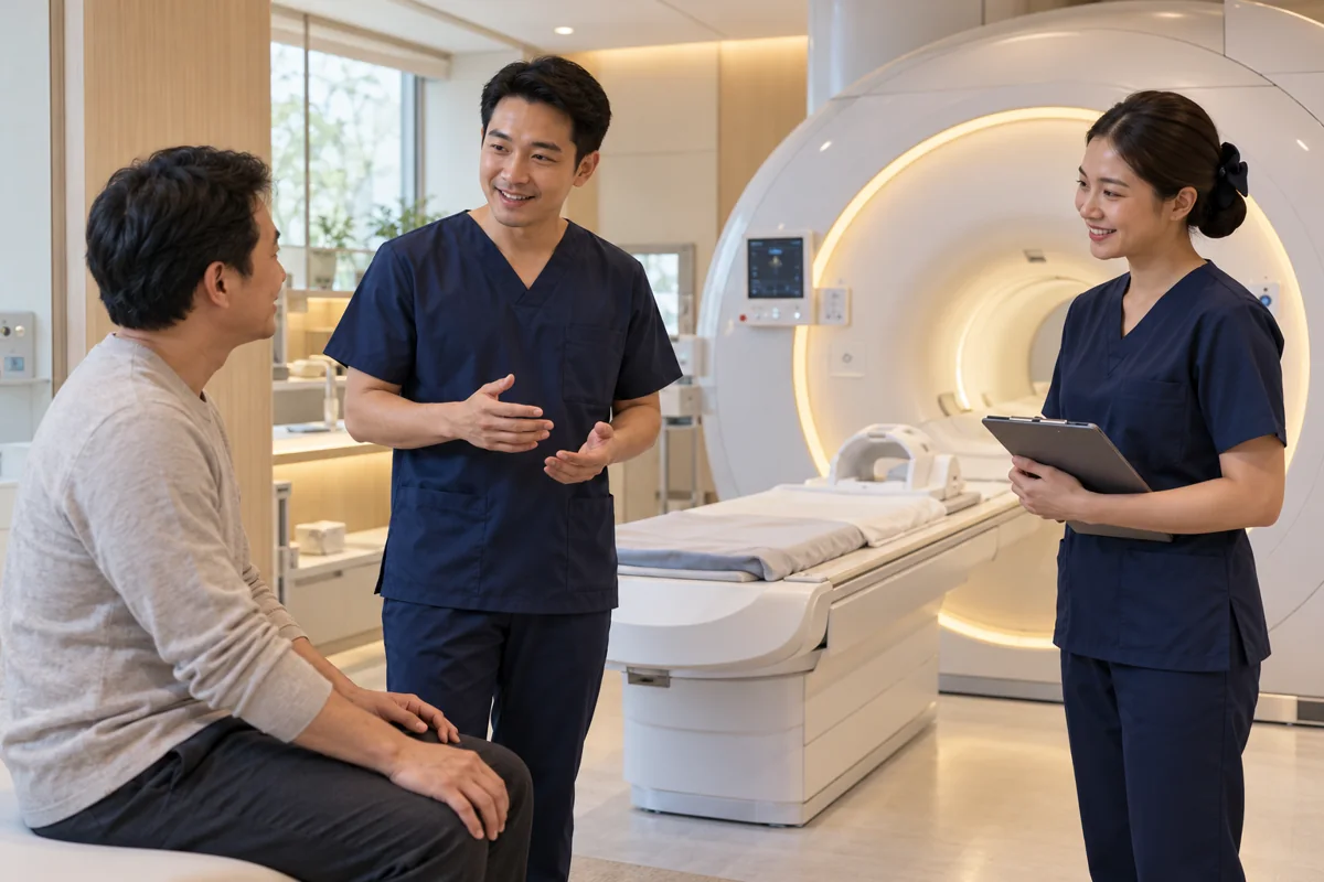 Illustrative scene of Thai clinical care for diagnostic and precision services
