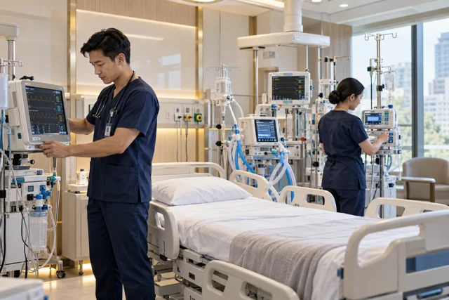 Illustrative scene of emergency and critical care