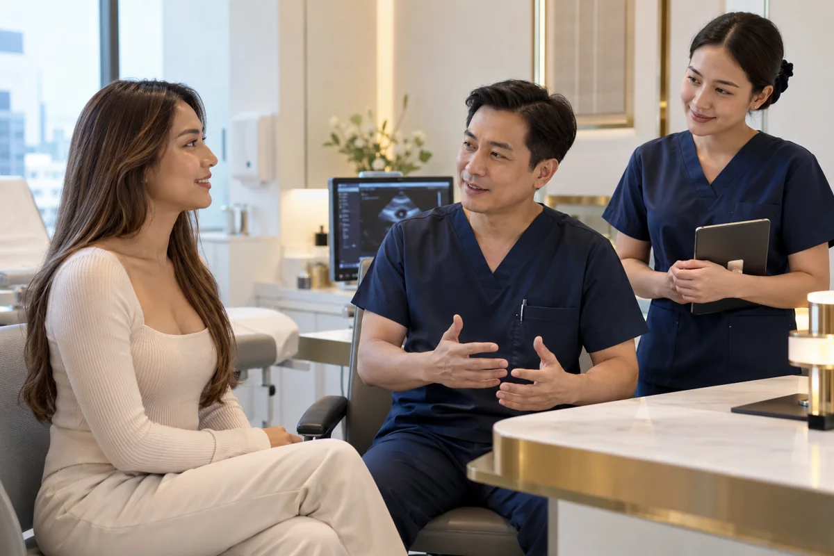 Illustrative scene of Thai clinical care for gender-affirming healthcare