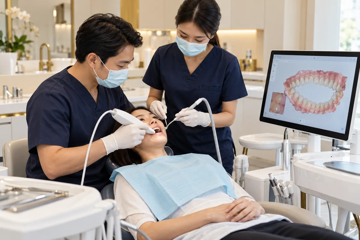 Illustrative scene of Thai clinical care for general and restorative dentistry