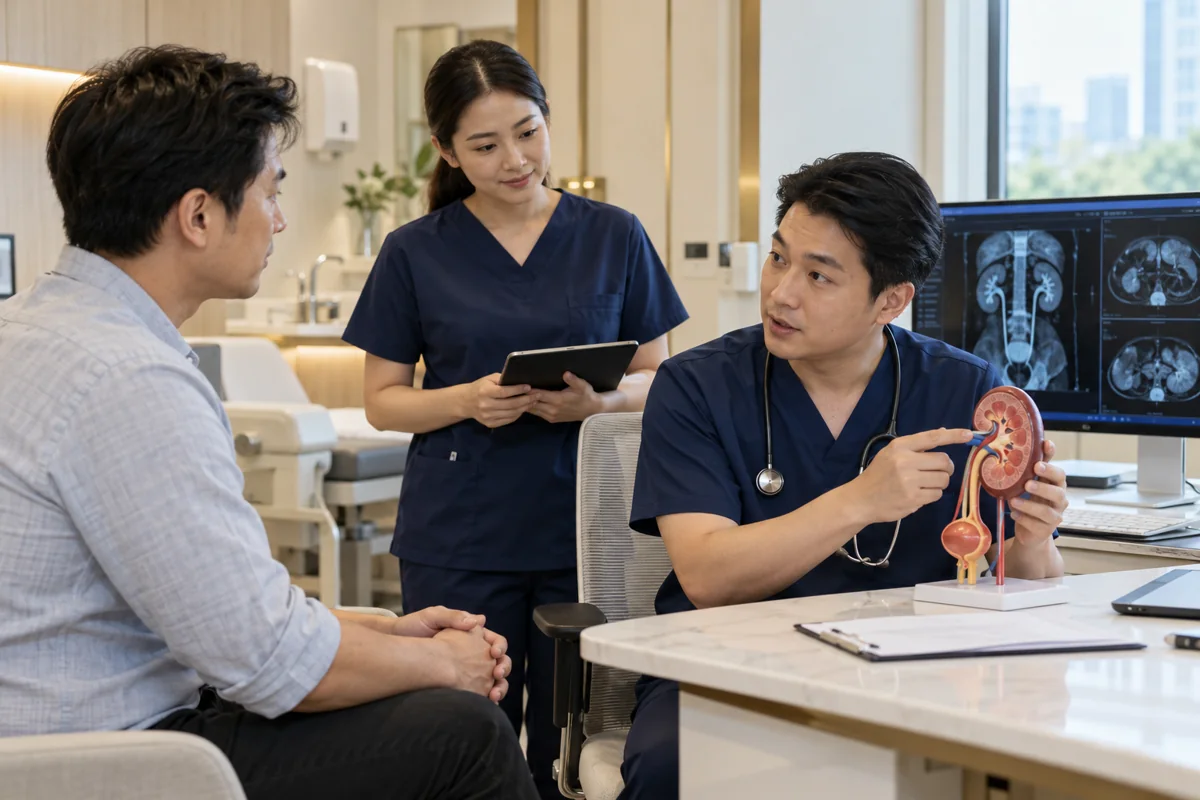 Illustrative scene of Thai clinical care for urology and men's health