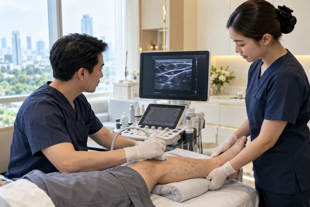 Illustrative scene of vascular and endovascular care
