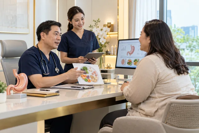 Illustrative scene of weight management and metabolic surgery